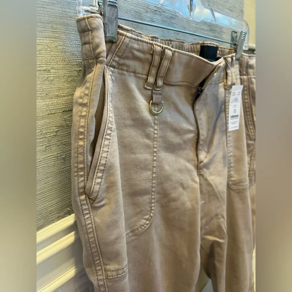 NWT new 14 WHBM mid rise everyday soft slim ankle utility pants sandstone tan